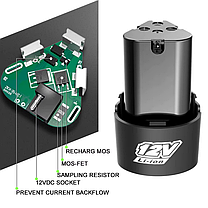 Акумуляторна батарея для інструментів AOTUO 12V 1500 mAh Li-Ion, фото 5