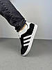 Кросівки чоловічі Adidas Originals Gazelle Адідас Газель низькі чорно-білі замша чорно-білі В'єтнам, фото 8