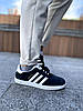Кросівки чоловічі Adidas Originals Gazelle Адідас Газель низькі чорно-білі замша чорно-білі В'єтнам, фото 10