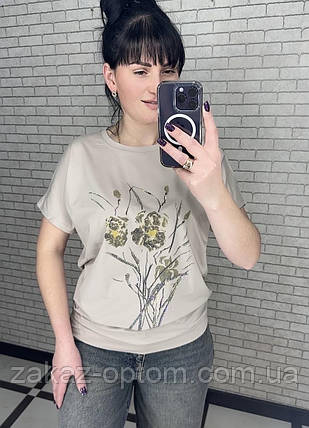 Футболка жіноча оптом (M-2XL) Китай 25026-133695, фото 1