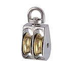 Блок двошківний 1/2" для троса ø4мм нікельований [3KB20000003KBN0012] Metalvis