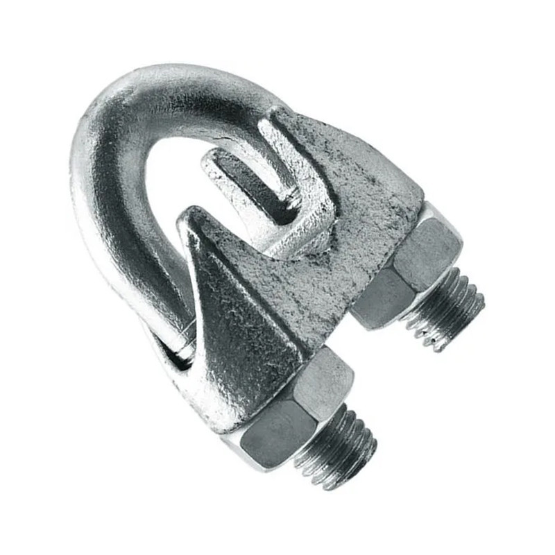 DIN741 Затискач ø10мм M8 34x42мм для каната цинк білий [3S20000003S1002000] Metalvis, фото 1