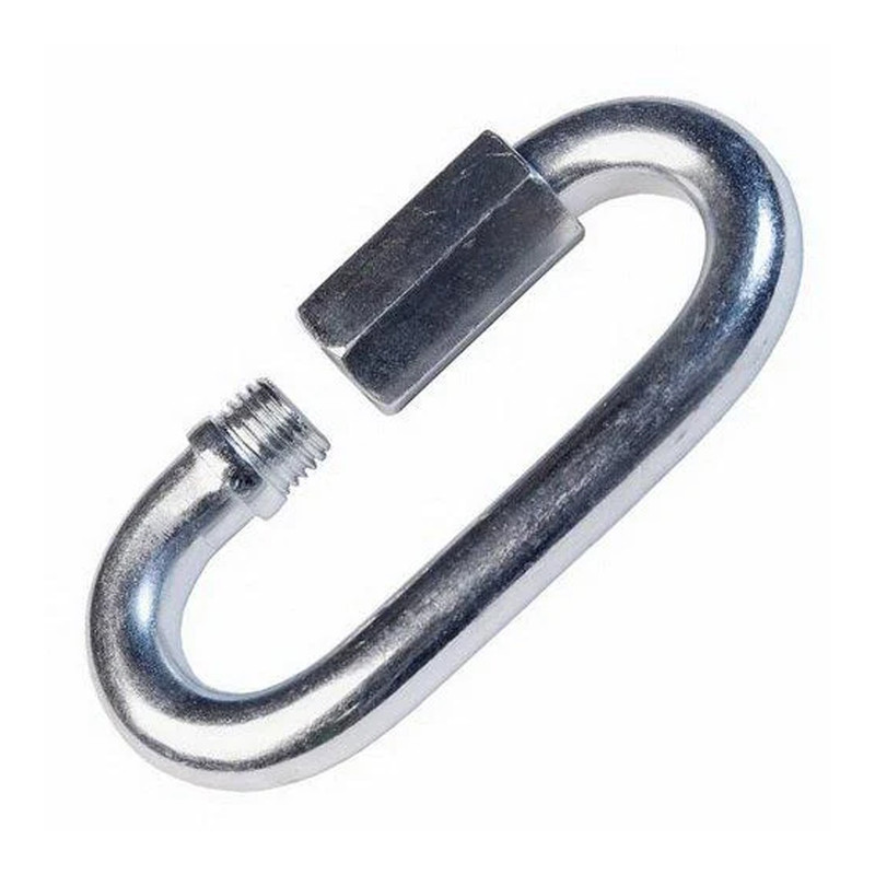 Карабін гвинтовий ø5х39мм з муфтою цинк білий [3KR200000003KR0502] Metalvis, фото 1