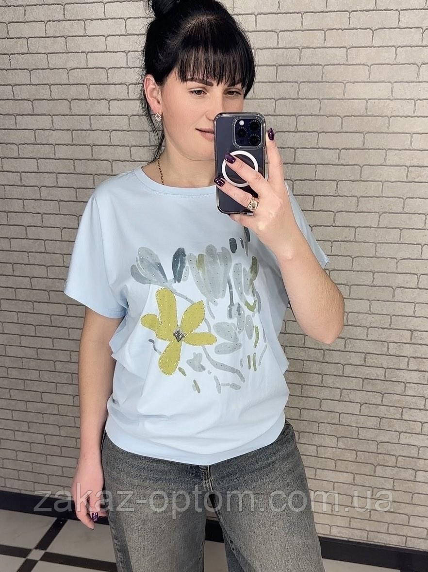 Футболка жіноча оптом (M-2XL) Китай 25027-133703