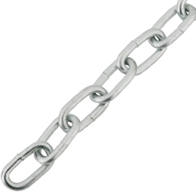 DIN766 Ланцюг 5мм коротколанковий WLL-320kg цинк білий [91CEP0091CEP050K02] Metalvis, фото 1