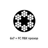DIN3055 Трос сталевий ø5/6мм 6х7+1FC з органічним сердечником оцинкований в ПВХ оболонці [91CTR0091CTRP56720] Metalvis, фото 2