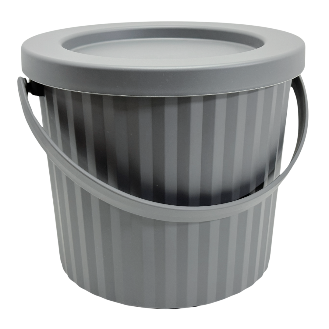 Відро з кришкою IKEA DAMMÄNG 005.599.84 Темно-сіре
