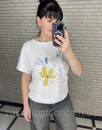 Футболка жіноча оптом (M-2XL) Китай 25027-133706, фото 1