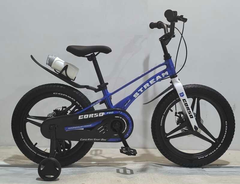 Велосипед 18" дюймів 2-х колісний Corso «Stream» SM-71480 МАГНІЄВА РАМА, ЛИТІ ДИСКИ, ДИСКОВІ ГАЛЬМА, зібран на 75%