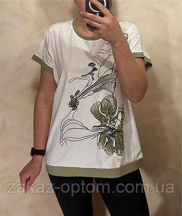 Футболка жіноча оптом (M-2XL) Китай 25018-133709, фото 1