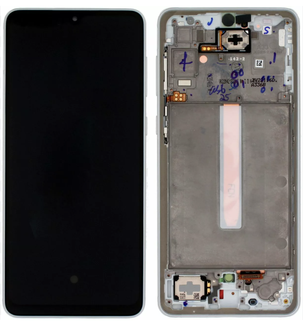 Дисплей (екран) для Samsung A336 Galaxy A33 5G чорний, TFT, без функції відбитка пальця, з рамкою, Black