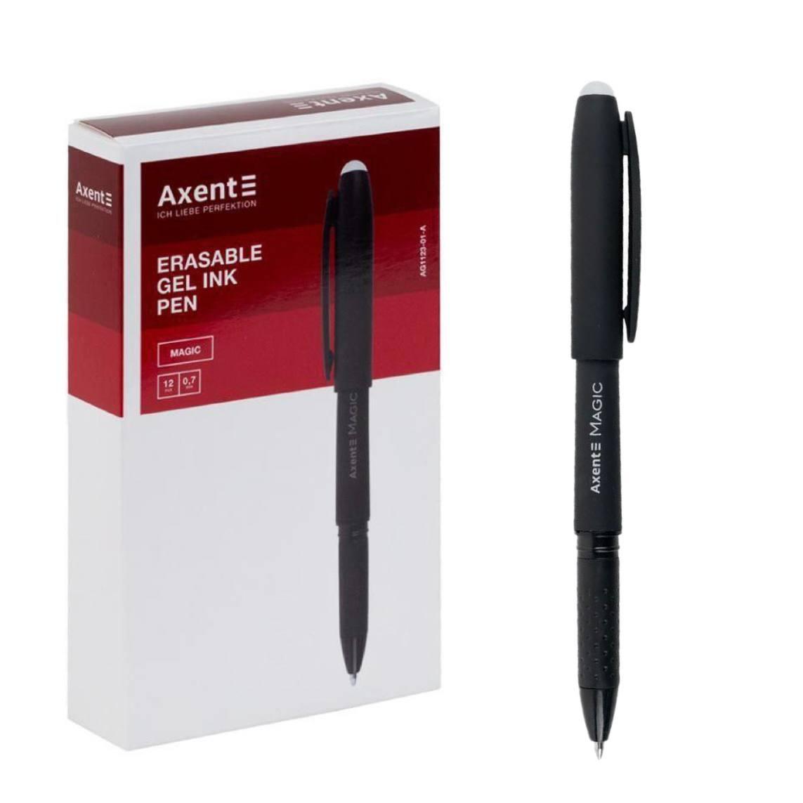 Ручка пиши-стирай гелева чорна 0,7 мм Axent Magic 1123