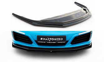 Сплітер Porsche 911 991 (11-16) тюнінг обвіс губа спідниця елерон (V2)