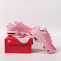 Жіночі кросівки Nike Air Max TN Plus Pink Взуття Найк Аір Макс ТН білі з рожевим текстиль демісезон, фото 3