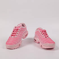 Жіночі кросівки Nike Air Max TN Plus Pink Взуття Найк Аір Макс ТН білі з рожевим текстиль демісезон, фото 4