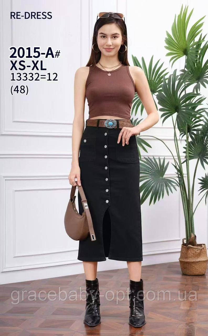 Спідниця джинсова жіноча оптом, XS-XL рр., № Nk-2015-A, фото 1
