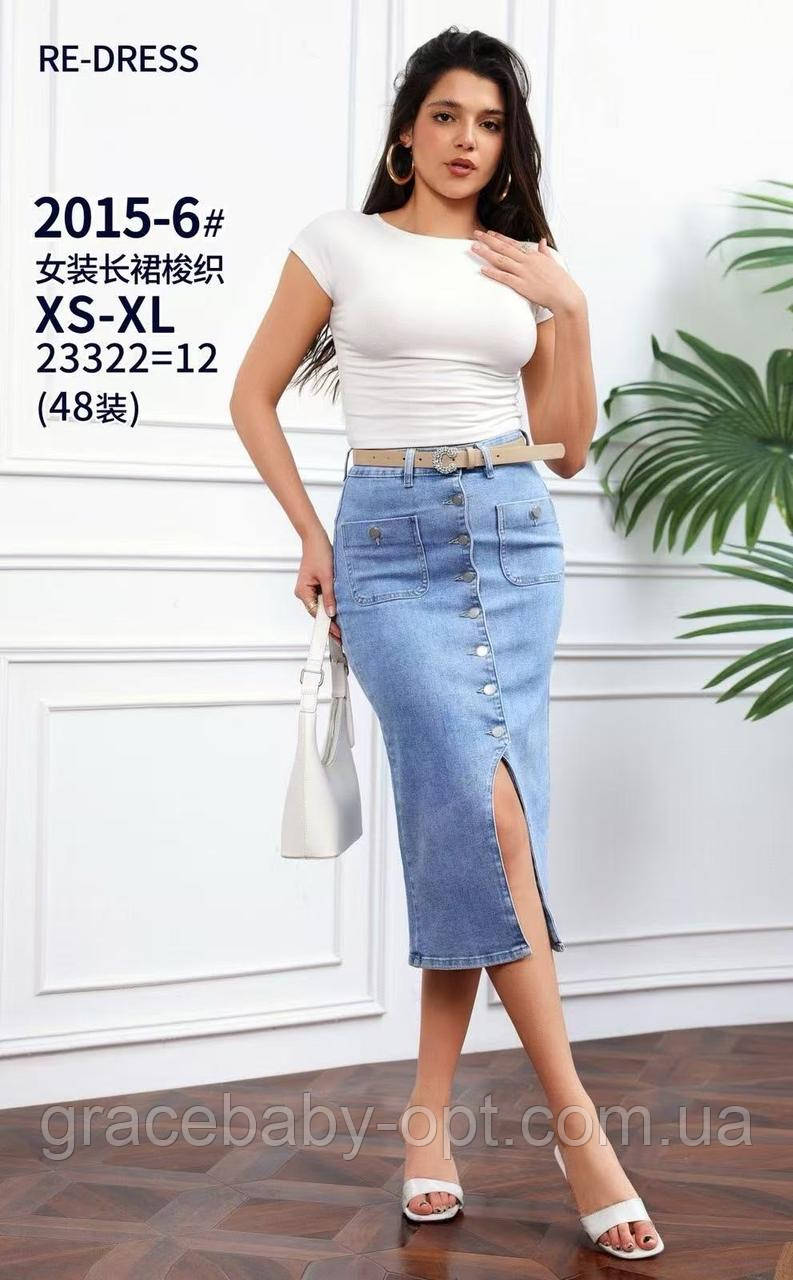 Спідниця джинсова жіноча оптом, XS-XL рр., № Nk-2015-6, фото 1