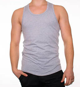 Чоловіча майка борцовка з бавовни Bono 950119 сіра (розміри 48, 54)