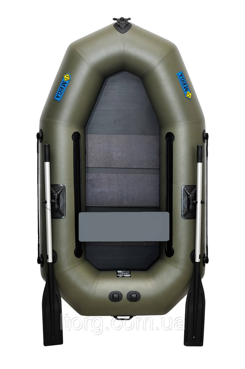 Човен пвх гребний надувний одномісний ΩMega 210LS PS хакі, фото 1