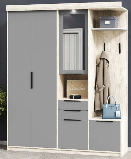 Передпокій Сілует 2 артвуд світлий/сіра мишка, фото 1