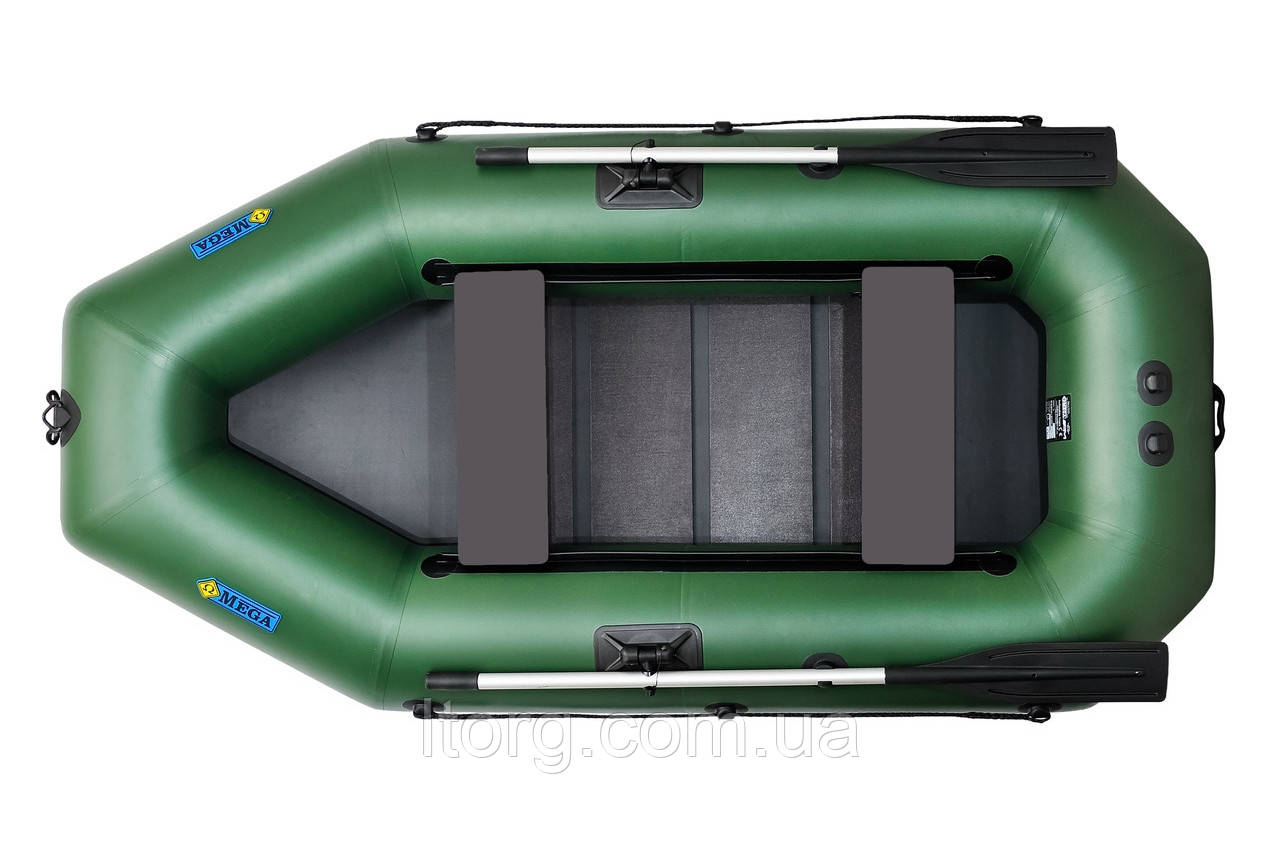 Човен пвх надувний гребний двомісний ΩMega 260LS PS зелена, фото 1