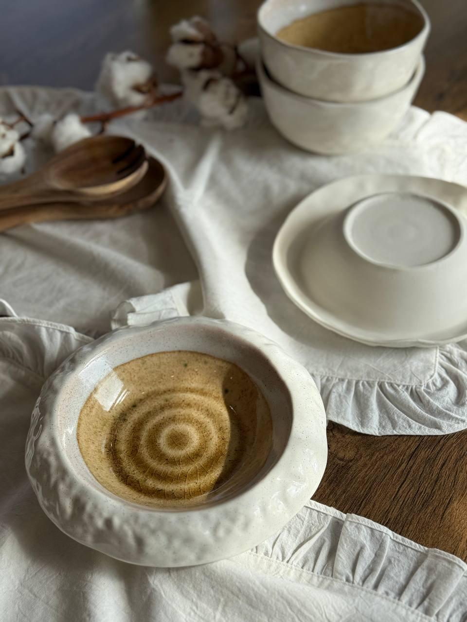 Тарілка для подачі Корал 450 мл Капучино JAM, фото 1