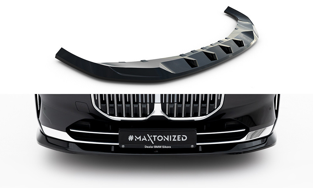 Сплітер BMW 7 G70 тюнінг обвіс губа спідниця переднього бампера (V2)