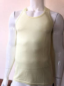 Чоловіча майка борцовка з бавовни Bono 000ххх (5) жовта (розміри 46,48,52)