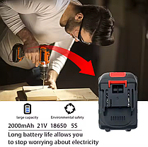 Акумуляторна батарея для інструментів AOTUO 24Vh (21V) 2000 mAh Li-Ion, фото 4