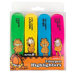 Маркер Highlighter Kite Garfield набір з 4-х кольорів GF25-444