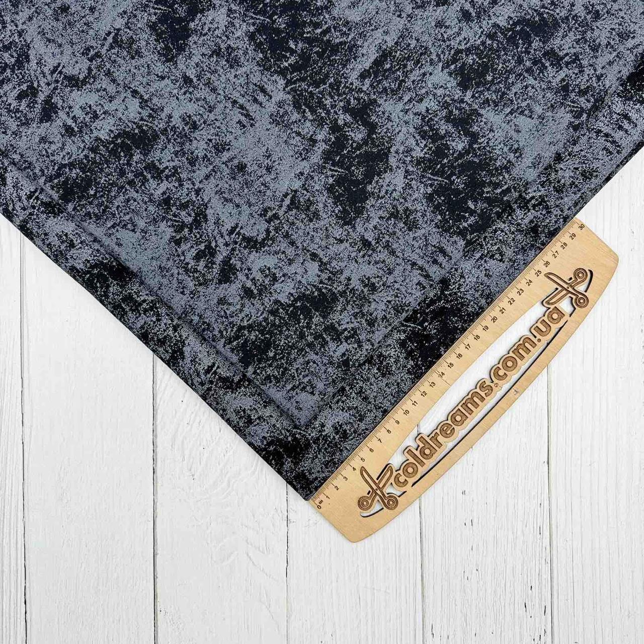 Стрейч кулір "Чорний мармур" - 180см. (ротація)