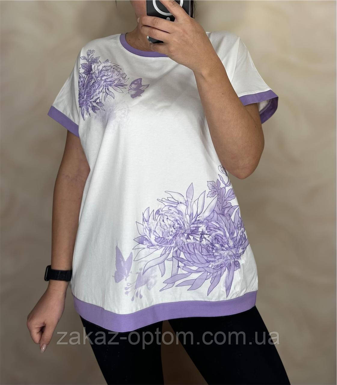 Футболка жіноча оптом (M-2XL) Китай 25019-133725