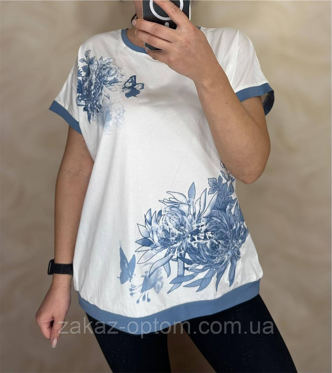 Футболка жіноча оптом (M-2XL) Китай 25019-133727