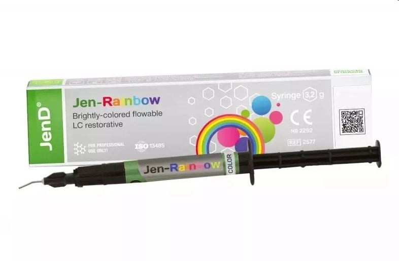 Jen-Rainbow / Джен Рейнбоу / кольоровий композит  ( Лайм-Флуорицентий ) шприц 2 мл.,   Jen-Dental