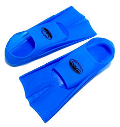 Ласти для плавання із закритою п'ятою короткі для басейну великим розміром Розмір 45-47 Колір блакитний SNS