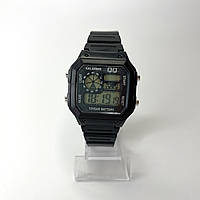 Годинник наручний QQ Електронний спортивний годинник пластиковий ремінець Чорний