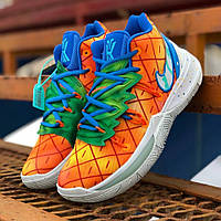 Оранжеві текстильні чоловічі кросівки Nike Kyrie 5 x Spongebob “Pineapple House” Демісезонні Найк Карі 5