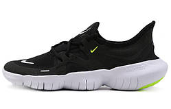 Чорні текстильні чоловічі кросівки Nike Free Rn 5.0 Black White Демісезонні Найк Фрі 5.0