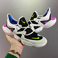Білі текстильні жіночі кросівки Nike Free Rn 5.0 Multicolor Демісезонні кросівки Найк Фрі ран