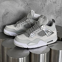 Демісезонні сірі жіночі шкіряні кросівки Nike Air Jordan 4 Frozen Moments Найк аїр Джордан 4