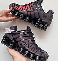Чорно-червоні текстильні чоловічі кросівки Nike Shox TL змінюють колір Найк Шокс  Демісезонні