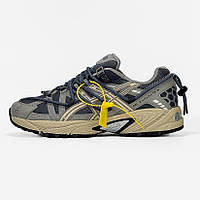 Сірі шкіряні чоловічі кросівки Asics Gel Kahana TR V2 Light Grey\Beige Демісезонні Асікс Гель Кахана