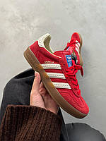 Червоні замшеві чоловічі кросівки Adidas Gazelle Демісезонні кеди Адідас Газель