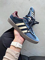 Сині замшеві чоловічі кросівки Adidas Gazelle Демісезонні кеди Адідас Газель