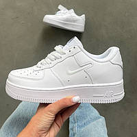 Білі шкіряні чоловічі кросівки Nike Air Force 1 Low 07  Демісезонні Найк аїр Форс 1