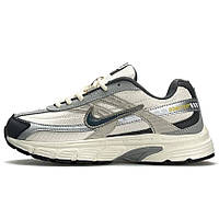 Бежеві шкіряні жіночі кросівки Nike Initiator W Beige Grey Демісезонні кросівки Найк