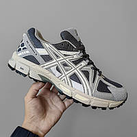 Сірі шкіряні жіночі кросівки ASICS Gel-Kahana 8 Демісезонні кросівки Асікс