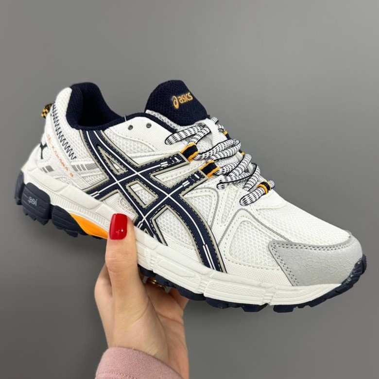 Білі шкіряні чоловічі кросівки Asics Gel-Kahana 8 Демісезонні кросівки Асікс, фото 1