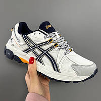 Білі шкіряні чоловічі кросівки Asics Gel-Kahana 8 Демісезонні кросівки Асікс