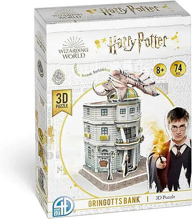Пазл 3D Гаррі Поттер. Банк Ґрінґотс (Gringotts Bank Set 3D puzzle Harry Potter), фото 1